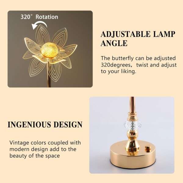 TechSphere Advances 3D Acrylic Flower Decorative Ambient Table Lamp - Colorful Night Light, Touch Switch, Dimmable, Creative Night Light for Bedroom, Living Room, Holiday... - Image 5