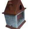 TechSphere Advances Decorative Fireplace Brown(Base) Plastic Hut Shape Electric Artificial LED Fireplace - Image 3