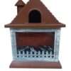 TechSphere Advances Decorative Fireplace Brown(Base) Plastic Hut Shape Electric Artificial LED Fireplace - Image 2