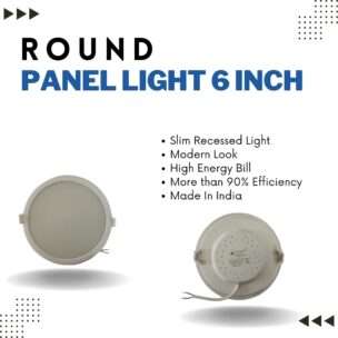 TechSphere Advances 15W Round Panel No Hole Required, BIS Approved, Colour- Natural White