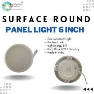 TechSphere Advances 15W Surface Round Panel No Hole Required, BIS Approved, Colour- Natural White