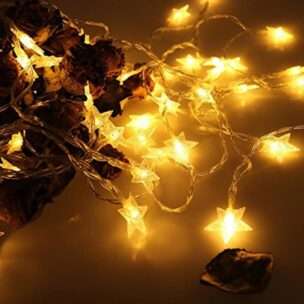 TechSphere Advances Warm White Steady Star Light for Indoor Outdoor Bedroom Party Wedding Garden Christmas Tree Décor - 10 Meter