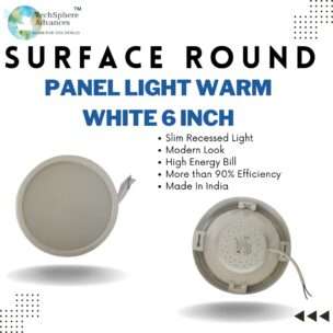 TechSphere Advances 15W Surface Round Panel No Hole Required, BIS Approved, Colour- Warm White
